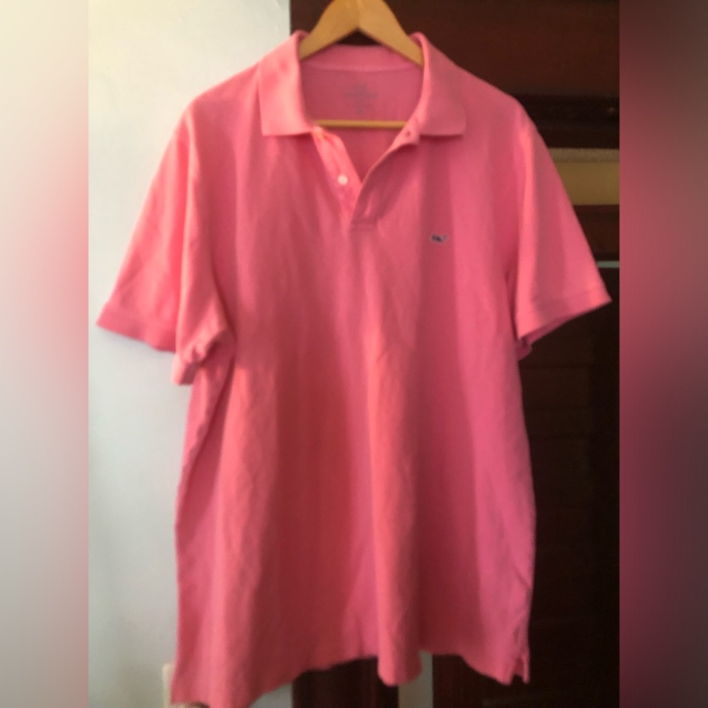Vineyard Vines Men's Polo in Coral